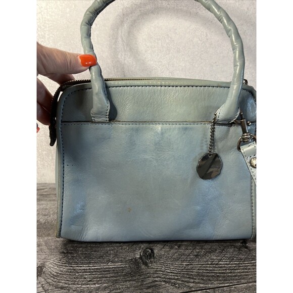 Patricia Nash Women's SMALL PARIS SATCHEL Slate Blue Preowned - Picture 4 of 15